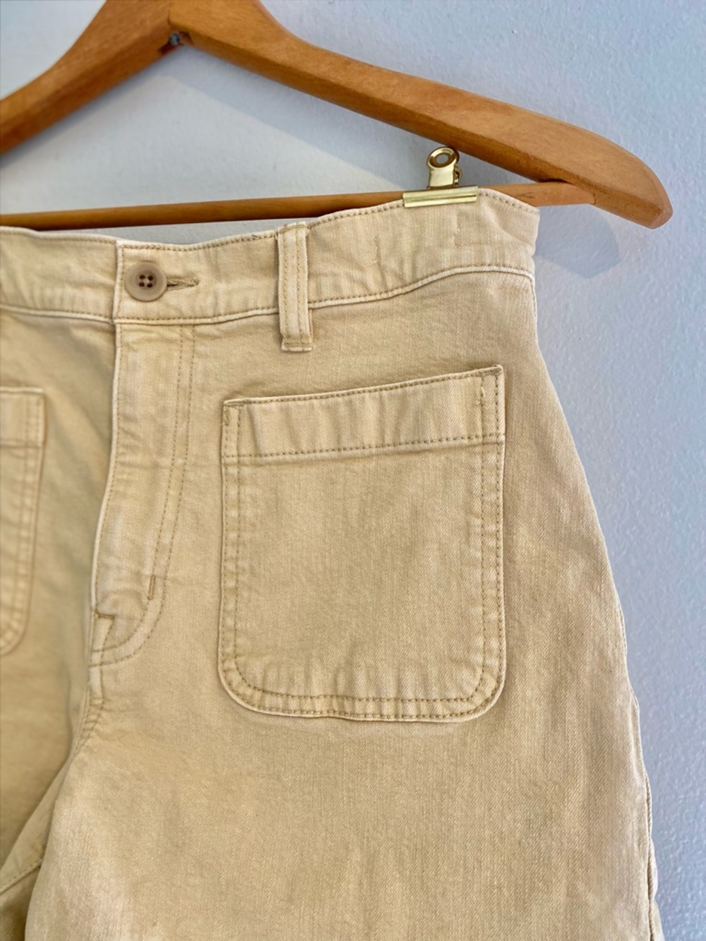 Madewell Beige High-Rise Shorts - Picture 3 of 5